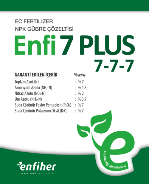 Enfiher Zirai İlaç Enfi7 Plus 7-7-7 NPK Gübre Çözeltisi